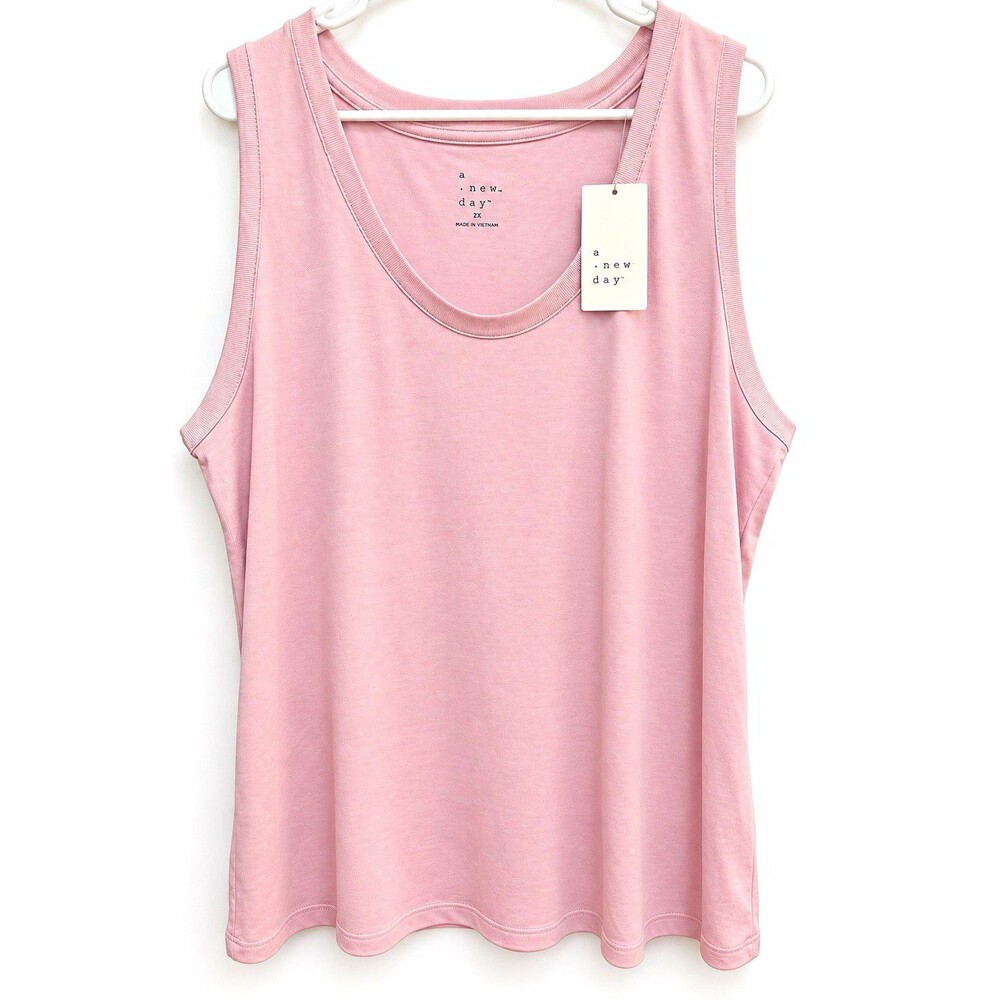 NWT A New Day 2X Light Pink Sleeveless Tank Top Plus Size